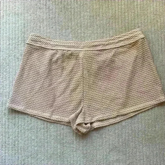 La Vie En Rose Crochet Swim Shorts nude/tan short size xl - Picture 4 of 12